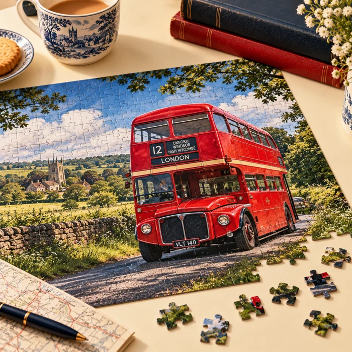 Illustrative puzzles & games scene